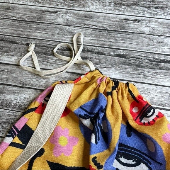 Unbranded Generic Canvas Multi Color Pop Art Drawstring Laundry Bag with Strap - Picture 4 of 7